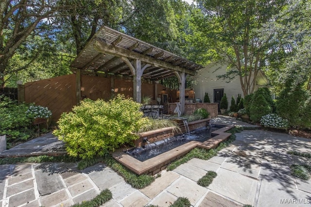 1533 Gilmer Ave, Montgomery, AL 36104 - view of yard featuring a patio and a pergola