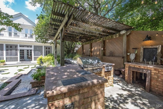 1533 Gilmer Ave, Montgomery, AL 36104 - view of patio with a pergola and french doors