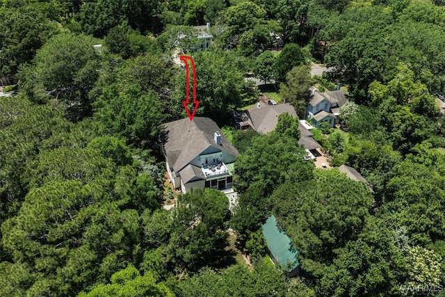 1533 Gilmer Ave, Montgomery, AL 36104 - aerial view of property and surrounding area featuring a forest