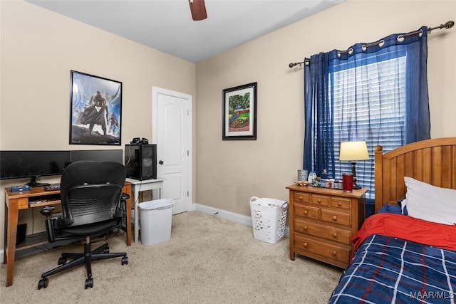 512 Golson Rd, Prattville, AL 36067 - carpeted bedroom featuring an office area, baseboards, and ceiling fan