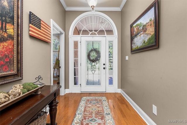 512 Golson Rd, Prattville, AL 36067 - entryway with wood finished floors, crown molding, and baseboards