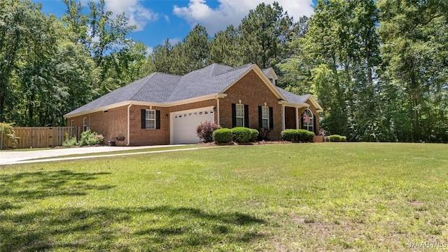 512 Golson Rd, Prattville, AL 36067 - view of front of property featuring brick siding, an attached garage, driveway, roof with shingles, and view of wooded area