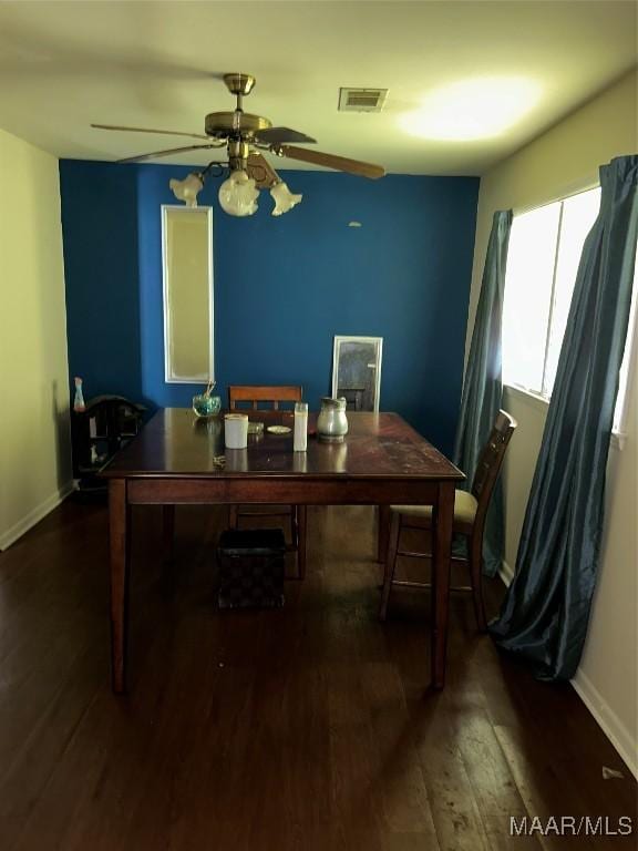 3055 Alta Rd, Montgomery, AL 36110 - office with wood finished floors, baseboards, and a ceiling fan