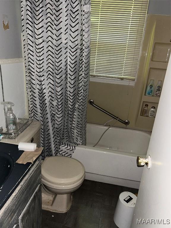 3055 Alta Rd, Montgomery, AL 36110 - bathroom with toilet, shower / bath combo, and vanity