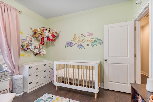 1478 Trolley Rd, Prattville, AL 36066 - bedroom featuring a nursery area and wood finished floors