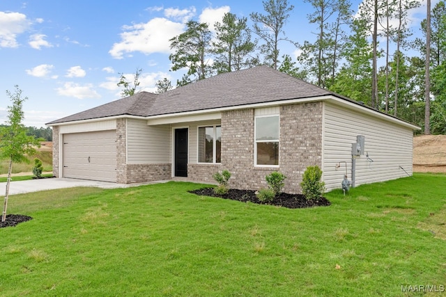 177 Canal Xing, Wetumpka, AL 36092 - view of front of home featuring brick siding, driveway, an attached garage, and a front yard