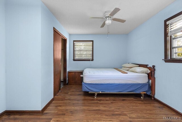 5241 County Road 48th Rd, Jemison, AL 35085 - bedroom featuring multiple windows, wood finished floors, a closet, and baseboards