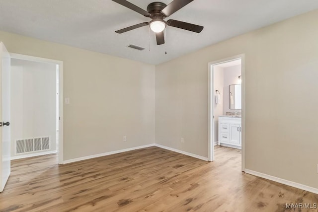 302 Janice St, Prattville, AL 36066 - spare room featuring a ceiling fan, light wood-type flooring, and baseboards