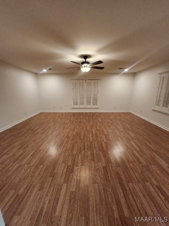 103 River Chase Ct, Wetumpka, AL 36092 - spare room featuring wood finished floors, a textured ceiling, baseboards, and a ceiling fan