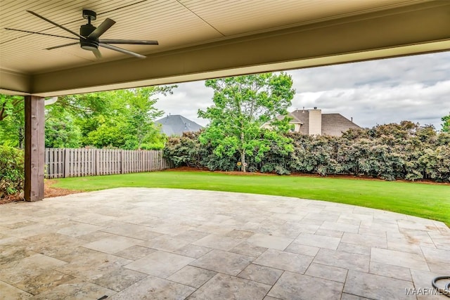 8460 Rockbridge Cir, Montgomery, AL 36116 - view of patio / terrace featuring a ceiling fan