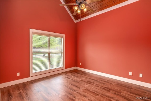 8460 Rockbridge Cir, Montgomery, AL 36116 - unfurnished room with ceiling fan, wood finished floors, and baseboards