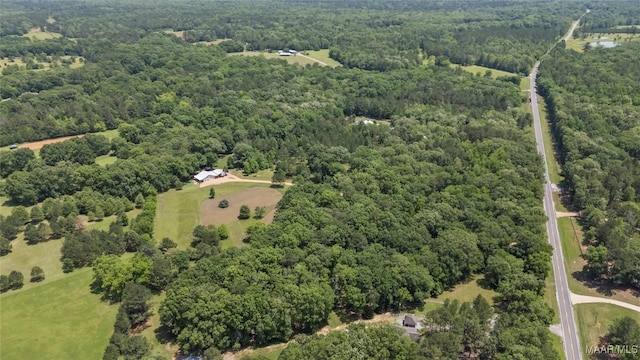 13871 Old Pike Rd, Mathews, AL 36052 - aerial view of property and surrounding area featuring a heavily wooded area