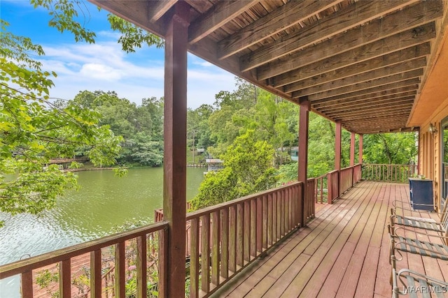 300 Elmore Rd, Titus, AL 36080 - deck with a water view and view of scattered trees