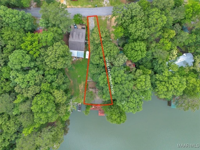 300 Elmore Rd, Titus, AL 36080 - view of property location with property parcel outlined and a nearby body of water
