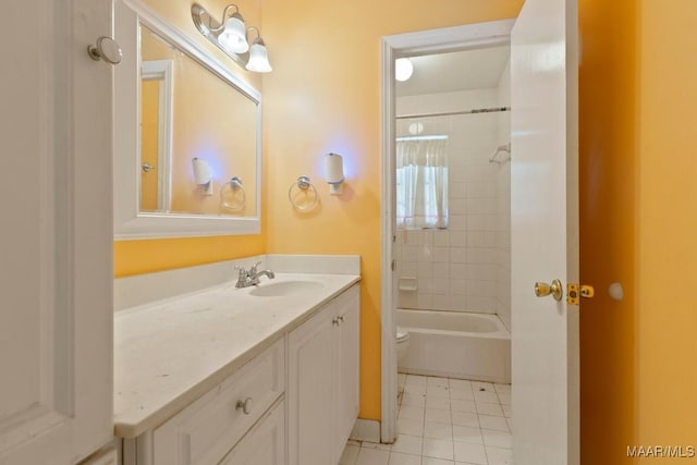 3158 Partridge Ln, Montgomery, AL 36111 - full bath with vanity, toilet, tile patterned floors, and tub / shower combination