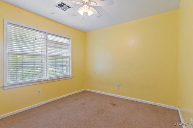 3158 Partridge Ln, Montgomery, AL 36111 - carpeted spare room featuring a ceiling fan and baseboards