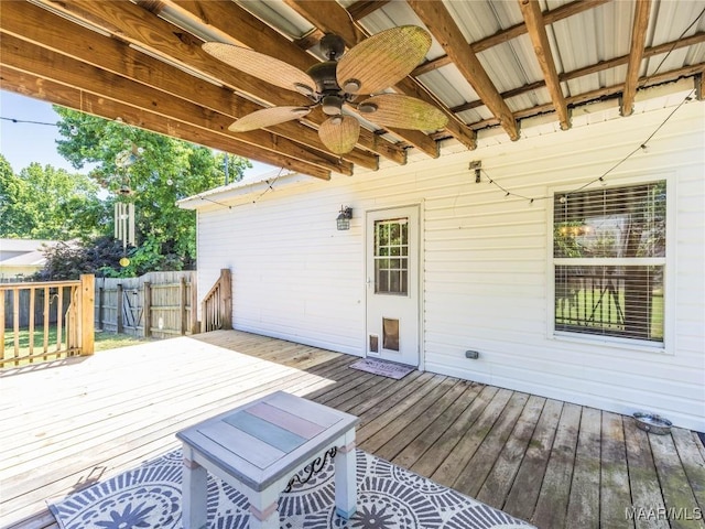 33 Glendale Acres Acres, Eclectic, AL 36024 - wooden deck with a ceiling fan