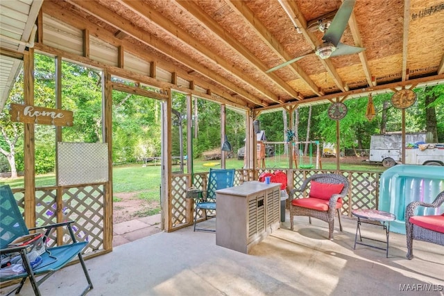 1505 Terrace Ct, Opelika, AL 36081 - sunroom featuring ceiling fan