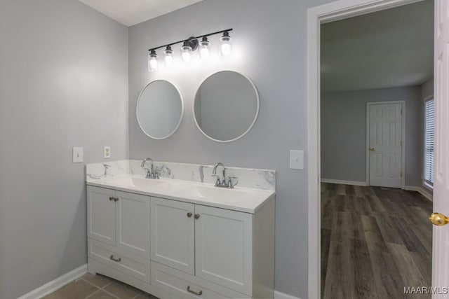 355 Hambleton Ct, Montgomery, AL 36117 - full bathroom featuring double vanity and baseboards