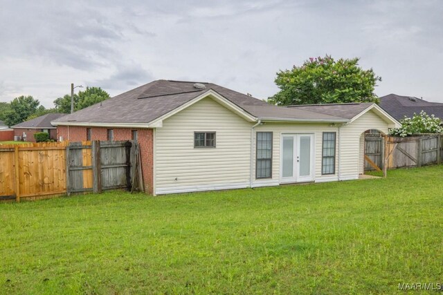 355 Hambleton Ct, Montgomery, AL 36117 - rear view of property with a gate, french doors, and roof with shingles