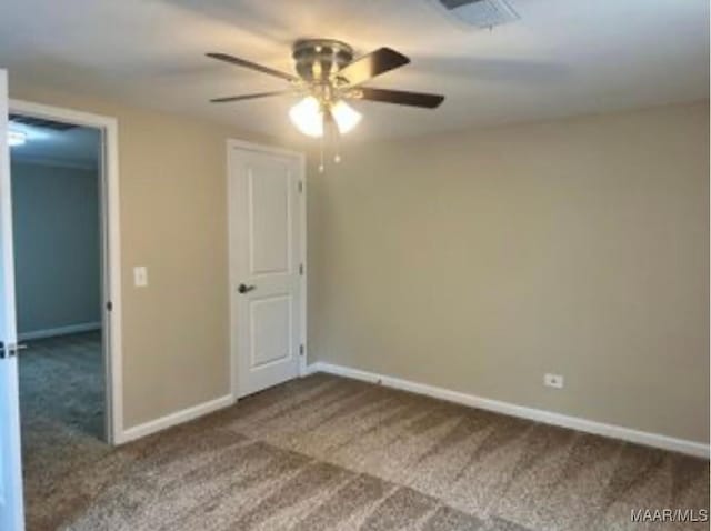 235 N Northington St, Prattville, AL 36067 - carpeted spare room featuring ceiling fan and baseboards