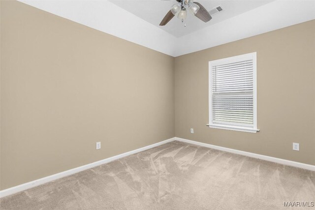 9000 Finsburry Ct, Montgomery, AL 36117 - unfurnished room with light carpet, baseboards, and ceiling fan