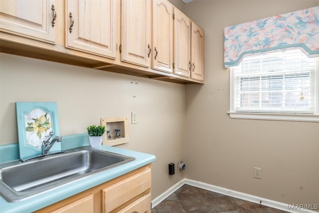 3049 Fieldcrest Dr, Montgomery, AL 36106 - washroom featuring washer hookup, baseboards, and cabinet space