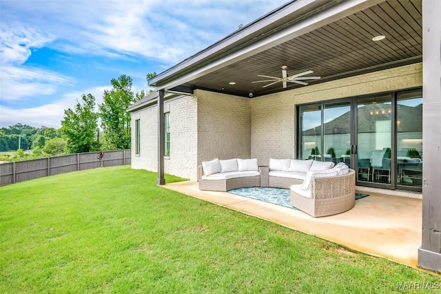 7175 Fain Park Loop, Montgomery, AL 36117 - view of patio / terrace featuring ceiling fan and outdoor lounge area