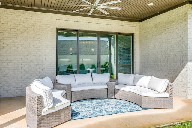 7175 Fain Park Loop, Montgomery, AL 36117 - view of patio with a ceiling fan and an outdoor living space