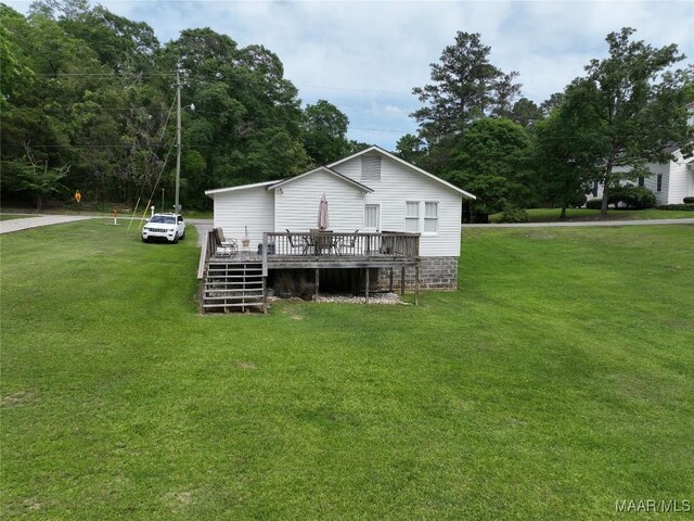 8099 County Road 59, Verbena, AL 36091 - view of front of property with a deck and a front yard