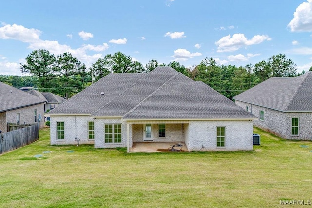 40 Serene Ln, Wetumpka, AL 36093 - back of house with a patio, brick siding, and a shingled roof
