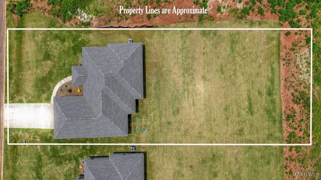 60 Serene Ln, Wetumpka, AL 36093 - view from above of property with property parcel outlined