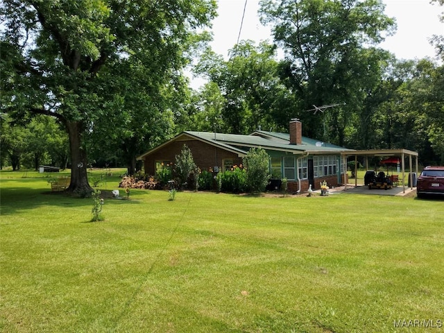 445 W Hickory Grove Rd, Lapine, AL 36046 - view of grassy yard with view of scattered trees