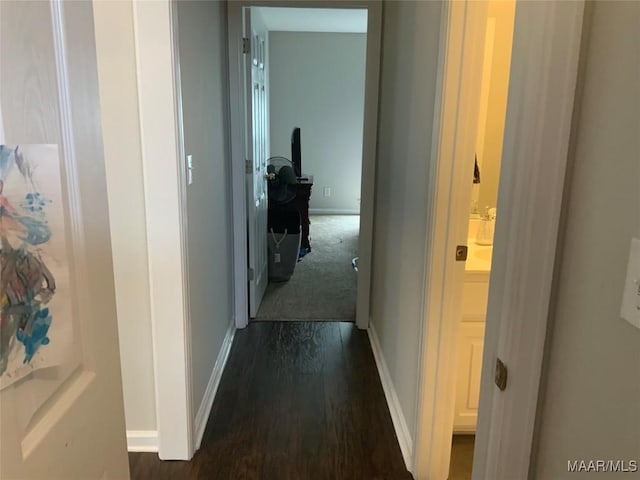 2320 Halcyon Downs Loop, Montgomery, AL 36117 - corridor featuring dark wood-style floors and baseboards