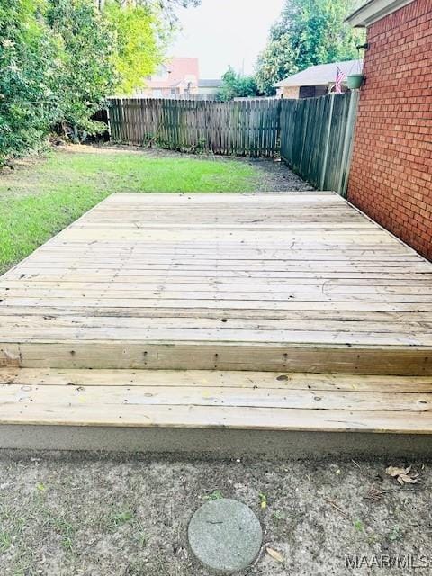 6118 Helga Pl, Montgomery, AL 36117 - wooden terrace featuring a fenced backyard