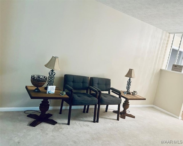 108 Shawnee Dr, Wetumpka, AL 36092 - living area with carpet, baseboards, and a textured ceiling