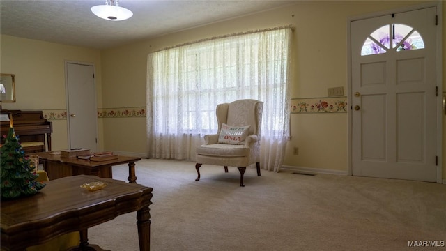22 Daleview Cir, Sylacauga, AL 35150 - carpeted foyer entrance featuring baseboards