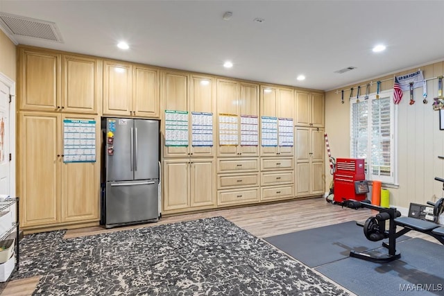 161 Watson Cir, Montgomery, AL 36109 - workout room with wood finished floors and recessed lighting