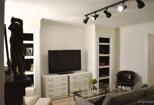 402 S Perry St, Montgomery, AL 36104 - living room with ornamental molding and light wood-style flooring