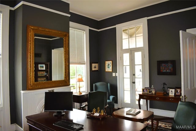 402 S Perry St, Montgomery, AL 36104 - office space with plenty of natural light, crown molding, and french doors