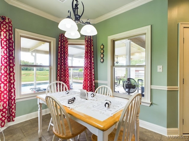 661 Blackberry Rd, Deatsville, AL 36022 - dining area featuring ornamental molding and baseboards