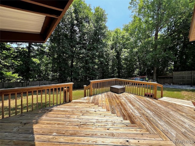 475 Mountain Meadows Ln, Wetumpka, AL 36093 - deck with view of wooded area