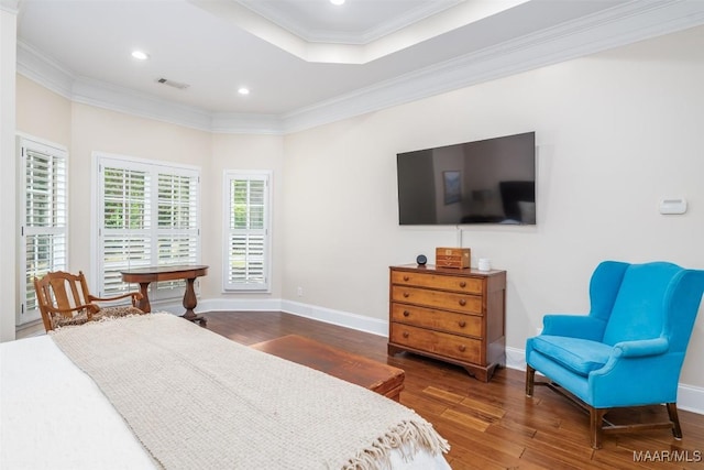 3900 Turning Leaf Loop, Montgomery, AL 36116 - bedroom featuring ornamental molding, wood finished floors, baseboards, and recessed lighting