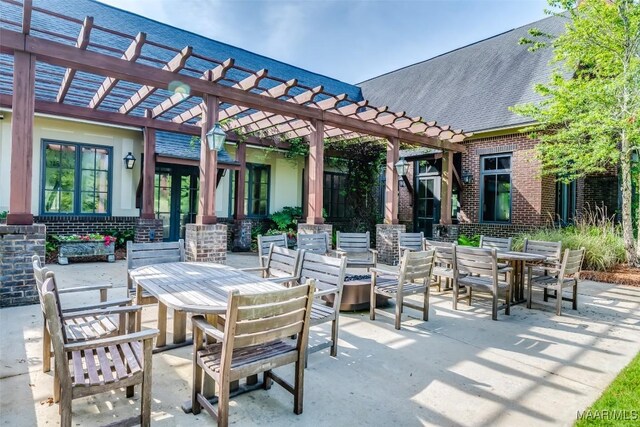 3900 Turning Leaf Loop, Montgomery, AL 36116 - view of patio / terrace featuring outdoor dining area and a pergola