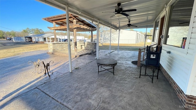 610 Booth Rd, Montgomery, AL 36108 - view of patio featuring ceiling fan