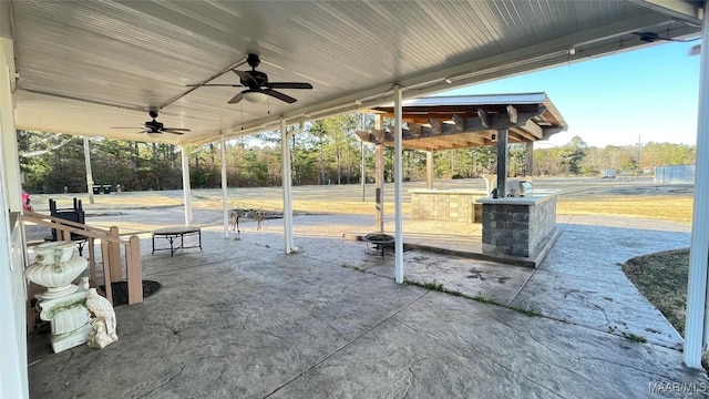 610 Booth Rd, Montgomery, AL 36108 - view of patio / terrace featuring ceiling fan