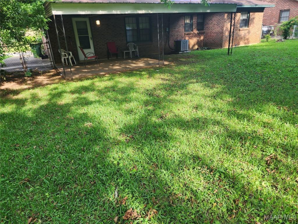 329 Sultan Ct, Montgomery, AL 36117 - view of yard with a patio area and central air condition unit