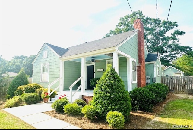 1915 Mckinley Ave, Montgomery, AL 36107 - view of side of property featuring ceiling fan and a chimney