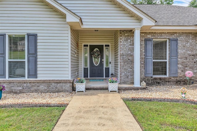 190 Sherwood Trl, Wetumpka, AL 36093 - property entrance with brick siding and a shingled roof