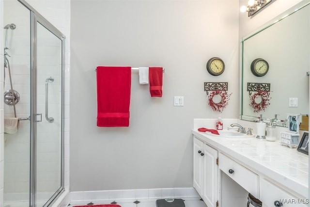 8054 Lakeridge Dr, Montgomery, AL 36117 - bathroom with vanity and a stall shower